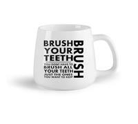 DEBINGY Tazza da tè latte in porcellana Lavarsi i denti dal dentista （14oz/400ml） Il regalo ideale per la colazione, matrimoni, compleanni, regali per donne, festa del papà, mamma, ragazze, ragazzi
