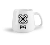 DEBINGY Tazze da caffè con manici grandi per uomo e donna Droni （14oz/400ml） Il regalo ideale per la colazione, matrimoni, compleanni, regali per donne, festa del papà, mamma, ragazze, ragazzi
