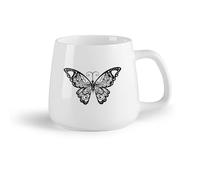 DEBINGY Tazze da caffè con manici grandi per uomo e donna Farfalla （14oz/400ml） Il regalo ideale per la colazione, matrimoni, compleanni, regali per donne, festa del papà, mamma, ragazze, ragazzi