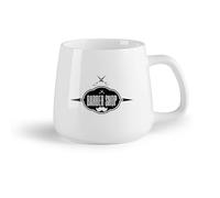 DEBINGY Tazze da caffè in ceramica bianca Insegna del barbiere di moda （14oz/400ml） Il regalo ideale per la colazione, matrimoni, compleanni, regali per donne, festa del papà, mamma, ragazze, ragazzi