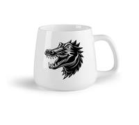 DEBINGY Tazze da caffè in gres con manico di una testa di coccodrillo （14oz/400ml） Il regalo ideale per la colazione, matrimoni, compleanni, regali per donne, festa del papà, mamma, ragazze, ragazzi