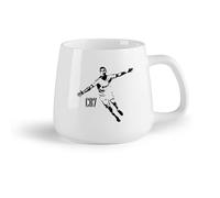 DEBINGY Tazze da caffè in gres con manico Giocatore di calcio ragazzo （14oz/400ml） Il regalo ideale per la colazione, matrimoni, compleanni, regali per donne, festa del papà, mamma, ragazze, ragazzi