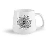 DEBINGY Tazze da caffè in gres con manico Studio di yoga Boho Mandala （14oz/400ml） Il regalo ideale per la colazione, matrimoni, compleanni, regali per donne, festa del papà, mamma, ragazze, ragazzi