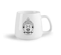 DEBINGY Tazze da caffè in gres con manico una testa di Buddha con un （14oz/400ml） Il regalo ideale per la colazione, matrimoni, compleanni, regali per donne, festa del papà, mamma, ragazze, ragazzi