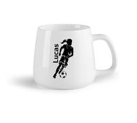 DEBINGY Tazze grandi da tè, caffè e cioccolata calda Calciatrice （14oz/400ml） Il regalo ideale per la colazione, matrimoni, compleanni, regali per donne, festa del papà, mamma, ragazze, ragazzi
