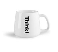 DEBINGY Tazze grandi da tè, caffè e cioccolata calda Pensare alle idee （14oz/400ml） Il regalo ideale per la colazione, matrimoni, compleanni, regali per donne, festa del papà, mamma, ragazze, ragazzi