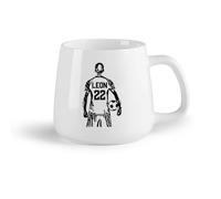 DEBINGY Tazze grandi da tè, caffè e cioccolata calda Ragazzo di calcio （14oz/400ml） Il regalo ideale per la colazione, matrimoni, compleanni, regali per donne, festa del papà, mamma, ragazze, ragazzi