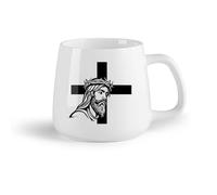 DEBINGY Tazze grandi per bevande calde gesù cristo salvezza croce （14oz/400ml） Il regalo ideale per la colazione, matrimoni, compleanni, regali per donne, festa del papà, mamma, ragazze, ragazzi
