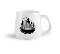 DEBINGY Tazze grandi per bevande calde skyline della città con una gru （14oz/400ml） Il regalo ideale per la colazione, matrimoni, compleanni, regali per donne, festa del papà, mamma, ragazze, ragazzi