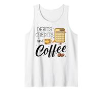 Debits Credits & Coffee Cup Funny Accountant It's Tax Season Camiseta sin Mangas