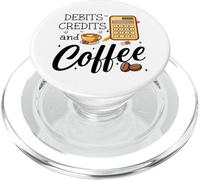 Debits Credits & Coffee Cup Funny Accountant It's Tax Season PopSockets PopGrip para MagSafe