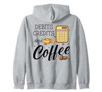 Debits Credits & Coffee Cup Funny Accountant It's Tax Season Sudadera con Capucha