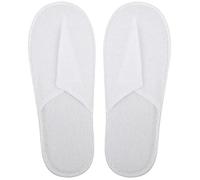 Debora Carlucci - 10 pares de chanclas desechables desechables de cortesía de TNT con suela antideslizante, ideal para hoteles, invitados, spa, b & b, centros estéticos blancos, unisex, talla única