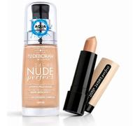 Deborah Milano 24ORE Nude Perfect Base de maquillaje 30 ml + corrector 24ore Perfect | Efecto piel desnuda | Larga duración con DH Oxygen Complex y SPF20 | Cobertura Media | Tonalidad 02 Beige
