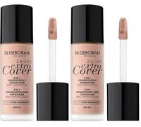 Deborah Milano MAQUILLAJE EXTRA COVER 24 ORE Nº1 (Paquete de 2)