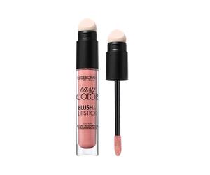 Deborah Milano Rouge & Lipstick Easy Color 07 Peach Glow con ácido hialurónico y aceite de almendra, color intenso y agarre duradero en mejillas y labios, 30 ml