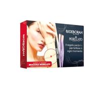 Deborah Milano - Set de regalo para mujer, incluye máscara Instant Volume, Eyeliner 48 horas extra, pulsera con Boule de esmalte rojo