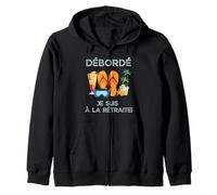 Débordé Je Suis à La Retraite Design Vacances Tropicales Sudadera con Capucha