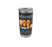 Débordé Je Suis à La Retraite Design Vacances Tropicales Vaso térmico de acero inoxidable de doble pared