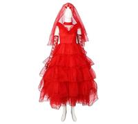 Deboyar Women Ghost Costume Red Bride Wedding Dress Cosplay Halloween Outfits