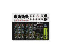 DEBRA PROFESSIONAL AUDIO Mezclador de Audio V8, Consola de Mezclas Pequeña con , USB, Alimentación Fantasma de 48 V, Repetición de Retardo