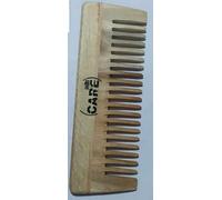 DEBs CARE Peine de madera de nim natural puro y saludable hecho a mano con dientes anchos para el crecimiento del cabello, peine anticaspa para mujeres, hombres y bebés