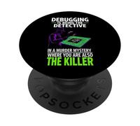 Debugging Is Being The Detective Programmer Code PopSockets PopGrip Adhesivo