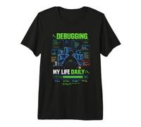Debugging My Life Daily - Camiseta Programador Camiseta Premium