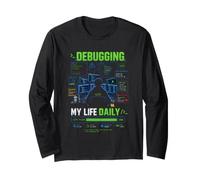 Debugging My Life Daily - Camiseta Programador Manga Larga