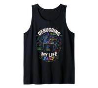 Debugging My Life Daily Gamer Coffee Design Camiseta sin Mangas