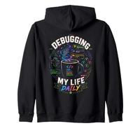 Debugging My Life Daily Gamer Coffee Design Sudadera con Capucha