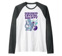 Debunked Crystal Society Escéptico Bienestar Humor Ciencia Camiseta Manga Raglan