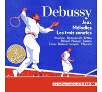 Debussy : Jeux, Mélodies, Les trois sonates. Rostropovich, Britten, Ferras, Ansermet.