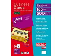 DECAdry DPW-322 500pieza(s) tarjeta de visita - Tarjetas de visita (85 mm, 54 mm, 50 hojas, 500 pieza(s))