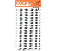 DECADRY Lot de 3 Chiffres Transferts (1 Feuille) DD52F 4 mm Noir