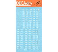 DECADRY Lot de 3 Chiffres Transferts (1 Feuille) DDB6F 4 mm Blanc