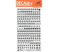 DECADRY Lot de 3 Lettres Transferts (1 Feuille) DD2F 6 mm Noir