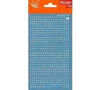 DECADRY Lot de 3 Lettres Transferts (1 Feuille) DDB11F 2,5 mm Blanc