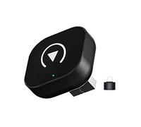 DECAIK Adaptador Inalámbrico CarPlay para Mercedes Benz EQB 2022 2023, Convertir CarPlay con Cable a CarPlay Inalámbrico, Dongle CarPlay Inalámbrico de Conexión Automática,A Black