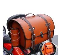 DECAIK Bolsa Trasera para Asiento de Motocicleta para Aprilia SR GT Sport 200 2023, Maleta de Almacenamiento para Equipaje de Gran Capacidad de 33L, Alforja para Motocicleta,C Orange+Brown