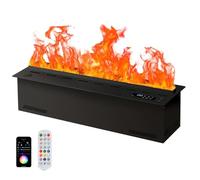DECAKE Chimenea eléctrica con Llama atomizada 3D, Control Remoto y Pantalla LCD para un Ambiente hogareño Moderno.