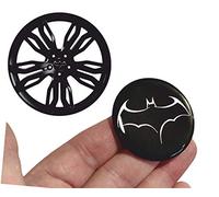 decal arts 4 tapacubos universales de gel 3D de 50 mm para centro de rueda de coche, estilo Batman, emblema de ajuste automático de vehículo