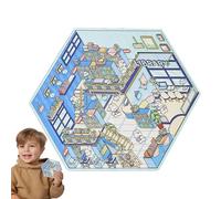 Decal de paisajismo de dibujos animados, escena de calcomanía 3D | Disparo de cabina en miniatura de apilamiento visual - Escena en miniatura de dibujos animados calcomanías de paisajismo 3D para amig