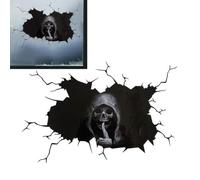 Decal Sticker Skull - Spooky Halloween Auto Window Badge, Waterproof Emblem