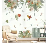 decalmile Pegatinas de Pared Boho Hojas Verde Palmera Tropicales Vinilos Decorativos Plantas Colgantes Flores Adhesivos Pared Salón Habitación Dormitorio Oficina