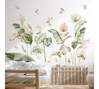 decalmile Pegatinas de Pared Boho Plantas Tropicales Vinilos Decorativos Palmera Hojas Verde Adhesivos Pared Salón Dormitorio Oficina