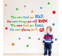 decalmile Pegatinas de Pared Dr. Seuss Vinilos Decorativos Elefante Oso Adhesivos Pared Habitación Guardería Infantiles Niños Bebés