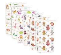 decalsweet Muselinas Bebe Algodon 100%, 6 Piezas Muselinas Bebe 50x30cm, 6 Capas De Gasas para Bebes Super Suave y Absorbente, Regalo para Recién Nacidos (Animales del Bosque)