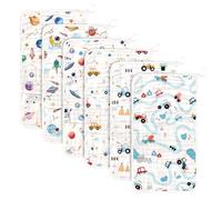decalsweet Muselinas Bebe Algodon 100%, 6 Piezas Muselinas Bebe 50x30cm, 6 Capas De Gasas para Bebes Super Suave y Absorbente, Regalo para Recién Nacidos (Coche Astronauta)