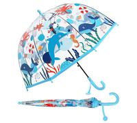 decalsweet Paraguas - Cortavientos - Impermeable - Largo Transparente, Paraguas Burbuja Infantil Resistente y Ligero, Paraguas Campana Transparente para Niño Niña, Paraguas Stitch Mundo Submarino